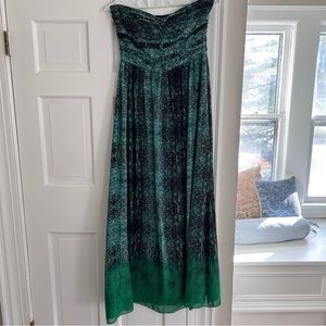 Anthropologie Moulinette Soeurs Vernalis Maxi Dress Green Snake